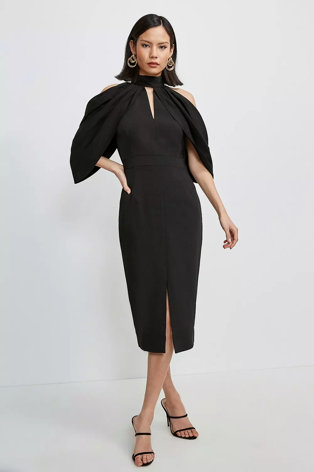 Karen millen cold shoulder midi sale dress