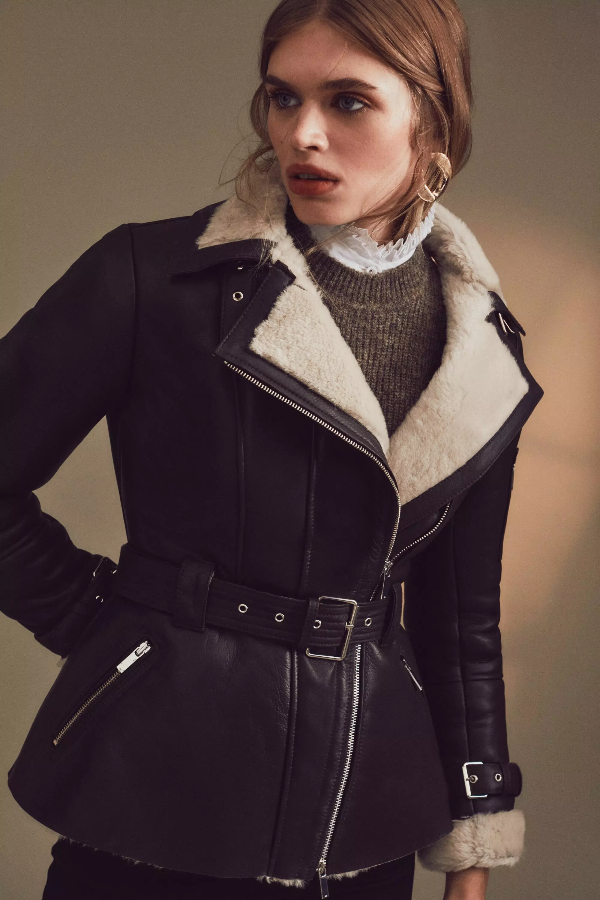 Karen millen shop shearling coat