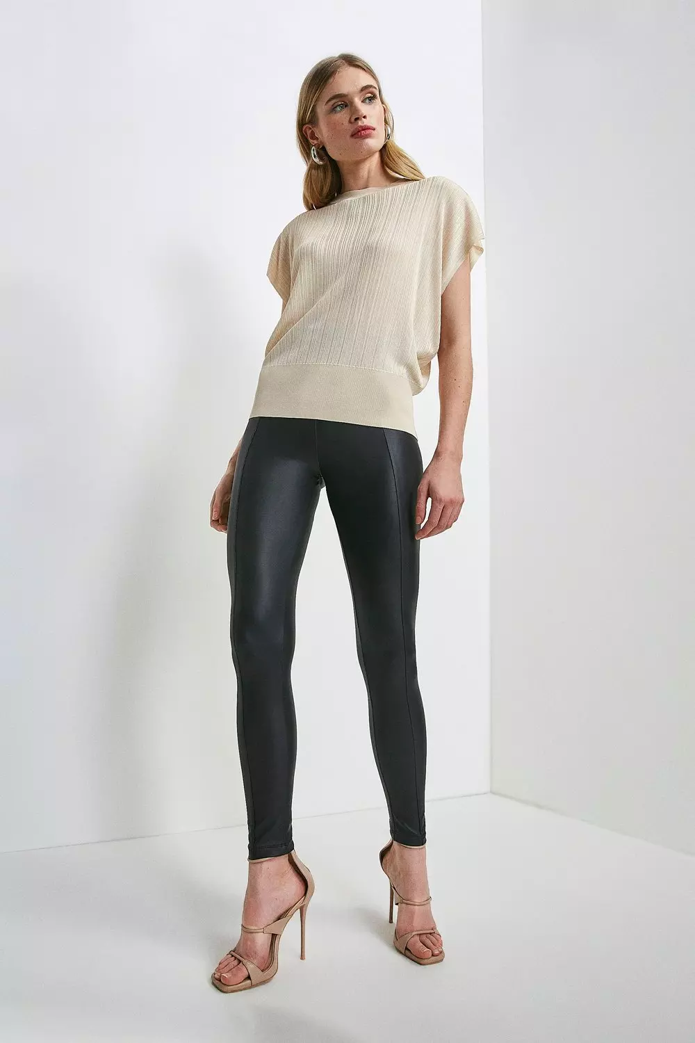 Zara, Pants & Jumpsuits, Zara Faux Brown Leather Leggings