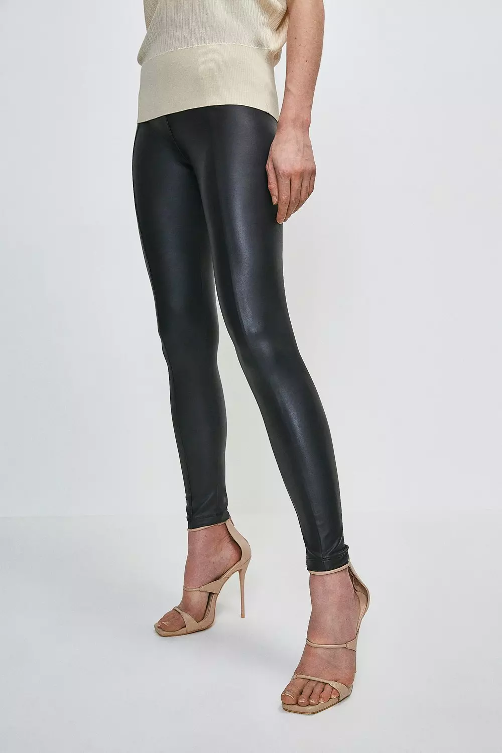 Seam Detail Leather Leggings - Women - Ready-to-Wear