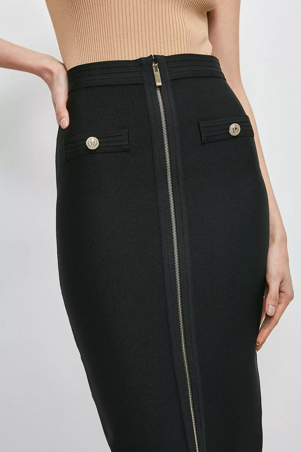 Zipper bandage clearance skirt