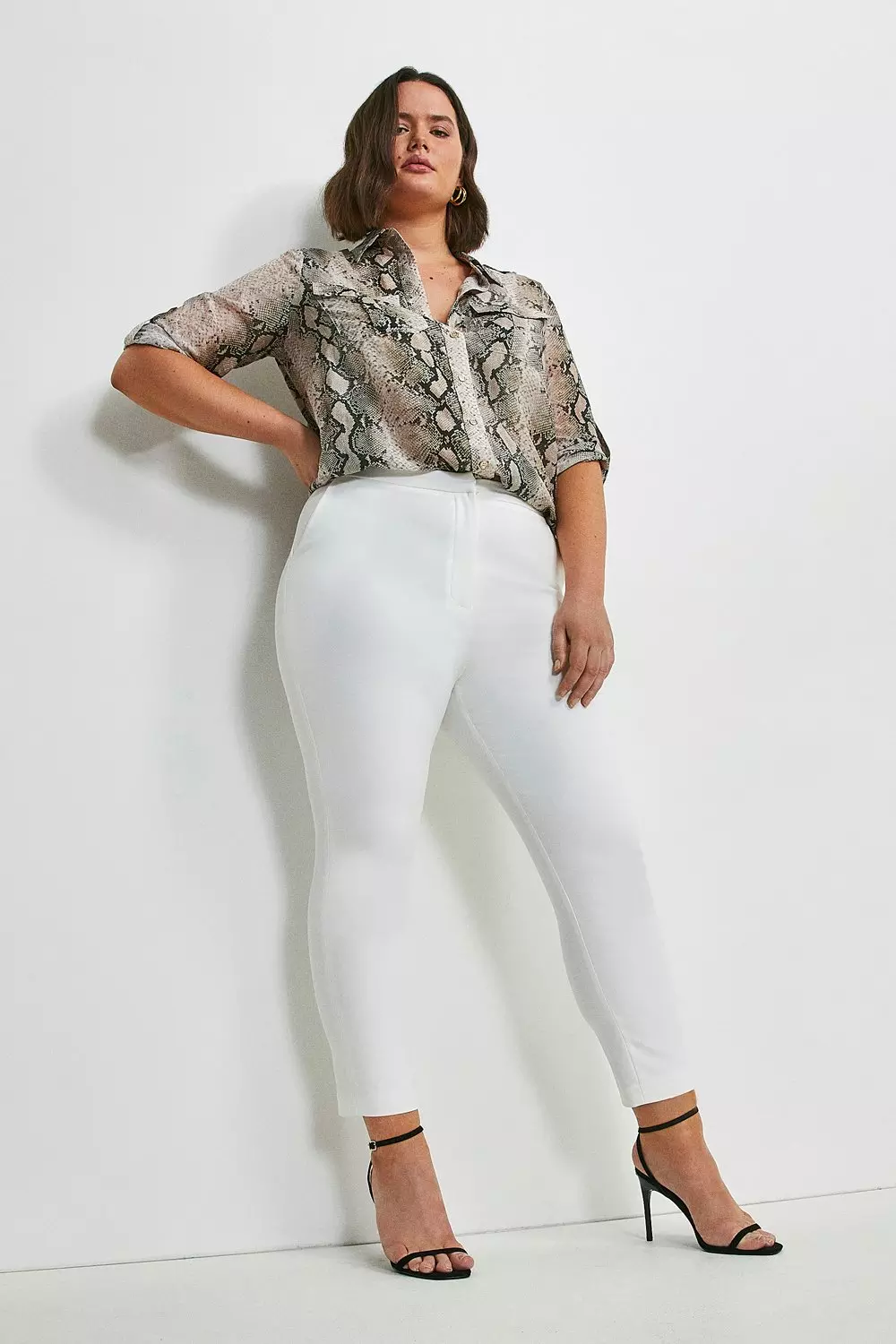 Plus size cotton discount trousers