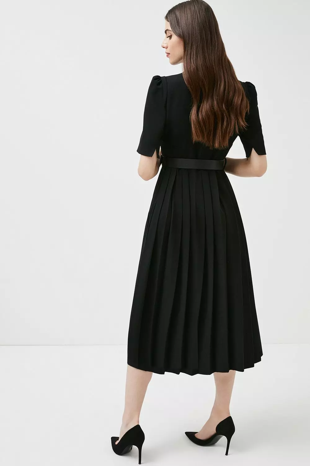 Karen millen pleated hem hot sale dress