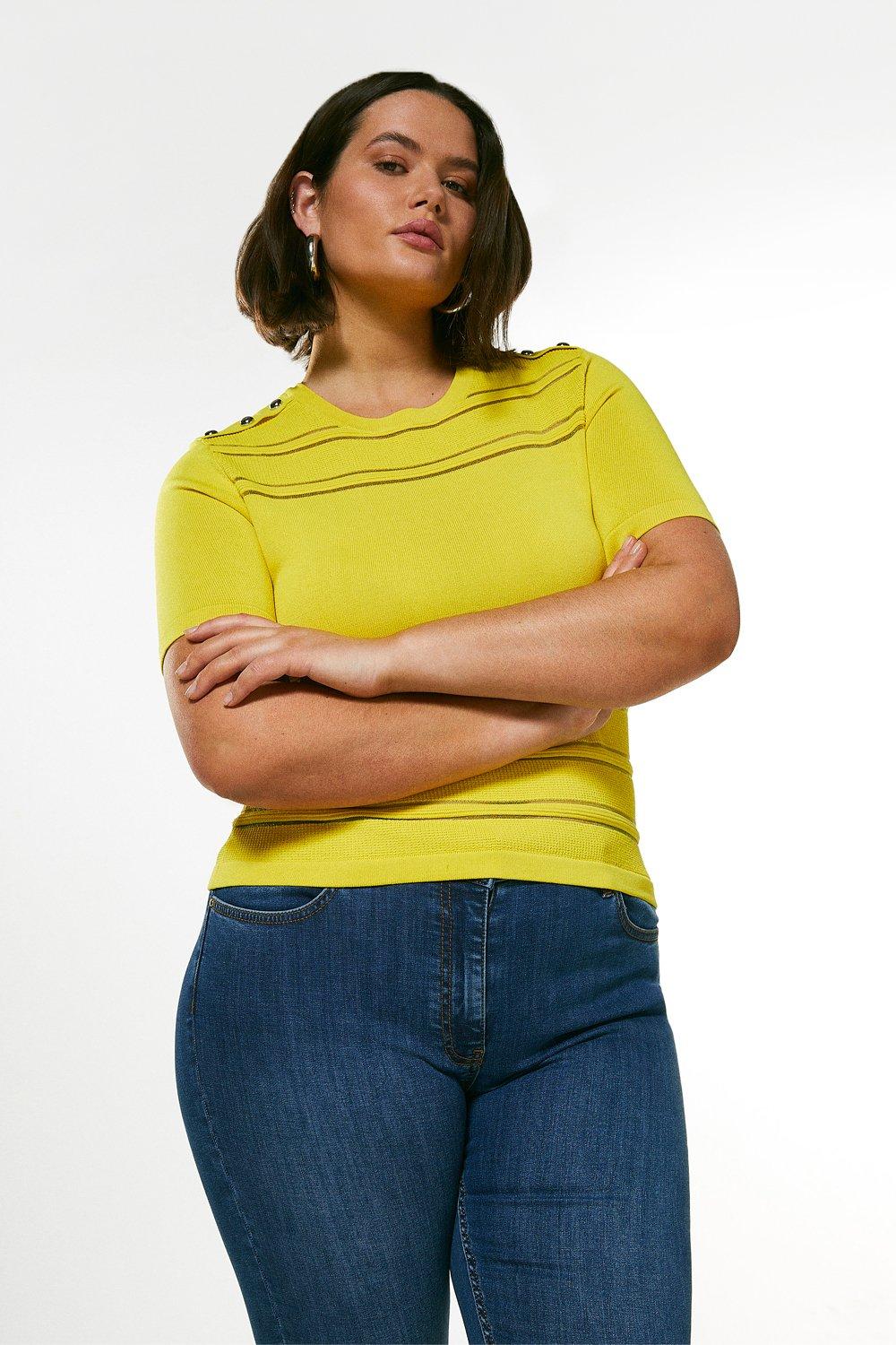 karen millen yellow top
