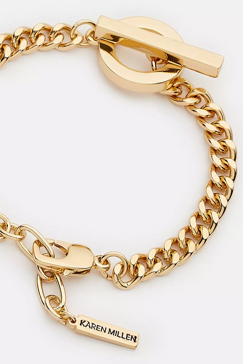 Gold Plated T Bar Bracelet Karen Millen