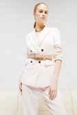 Blush Relaxed Tailored Double Breasted Jacket