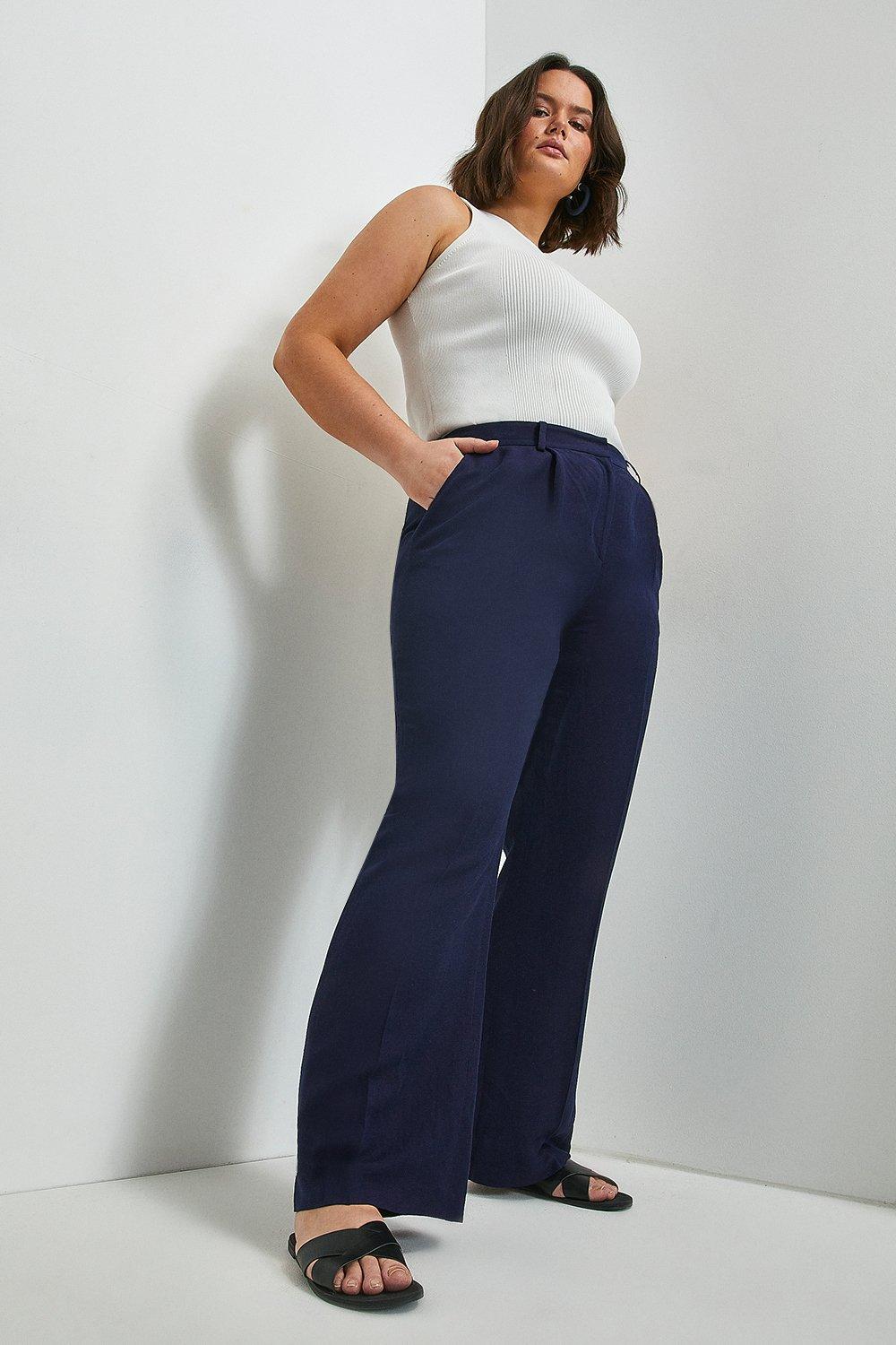 Beth - High Waisted Trouser - Navy – This is Unfolded