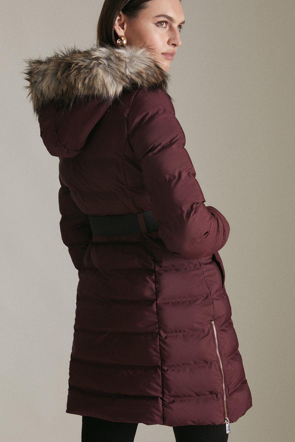 karen millen padded hooded coat