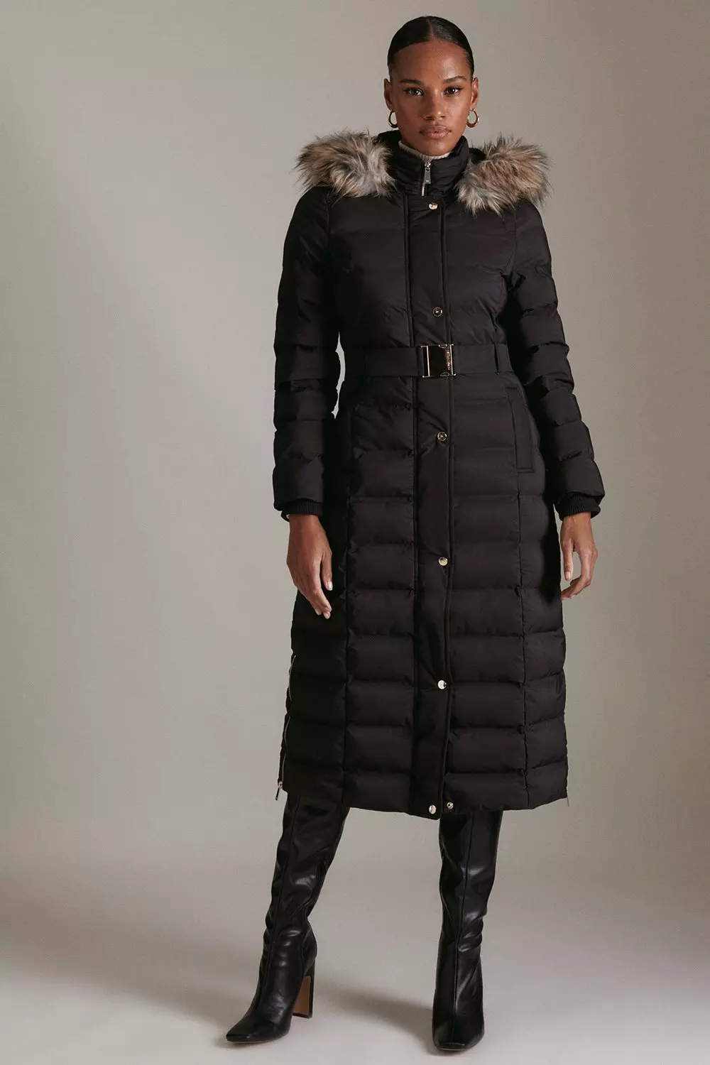 Padded deals hooded coat