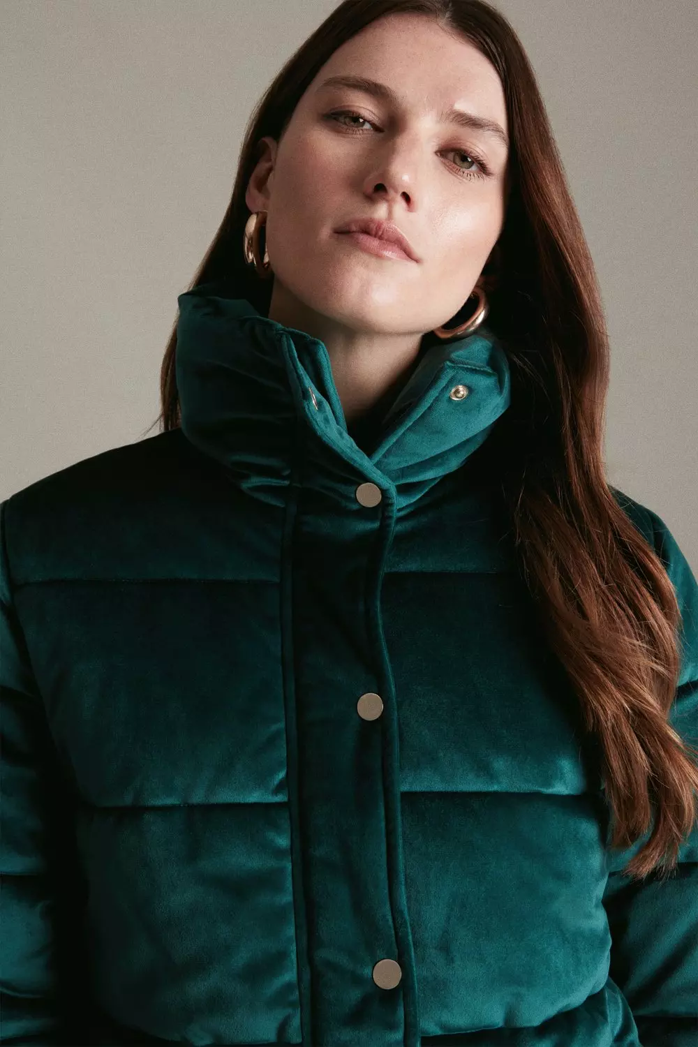 Teal padded clearance coat