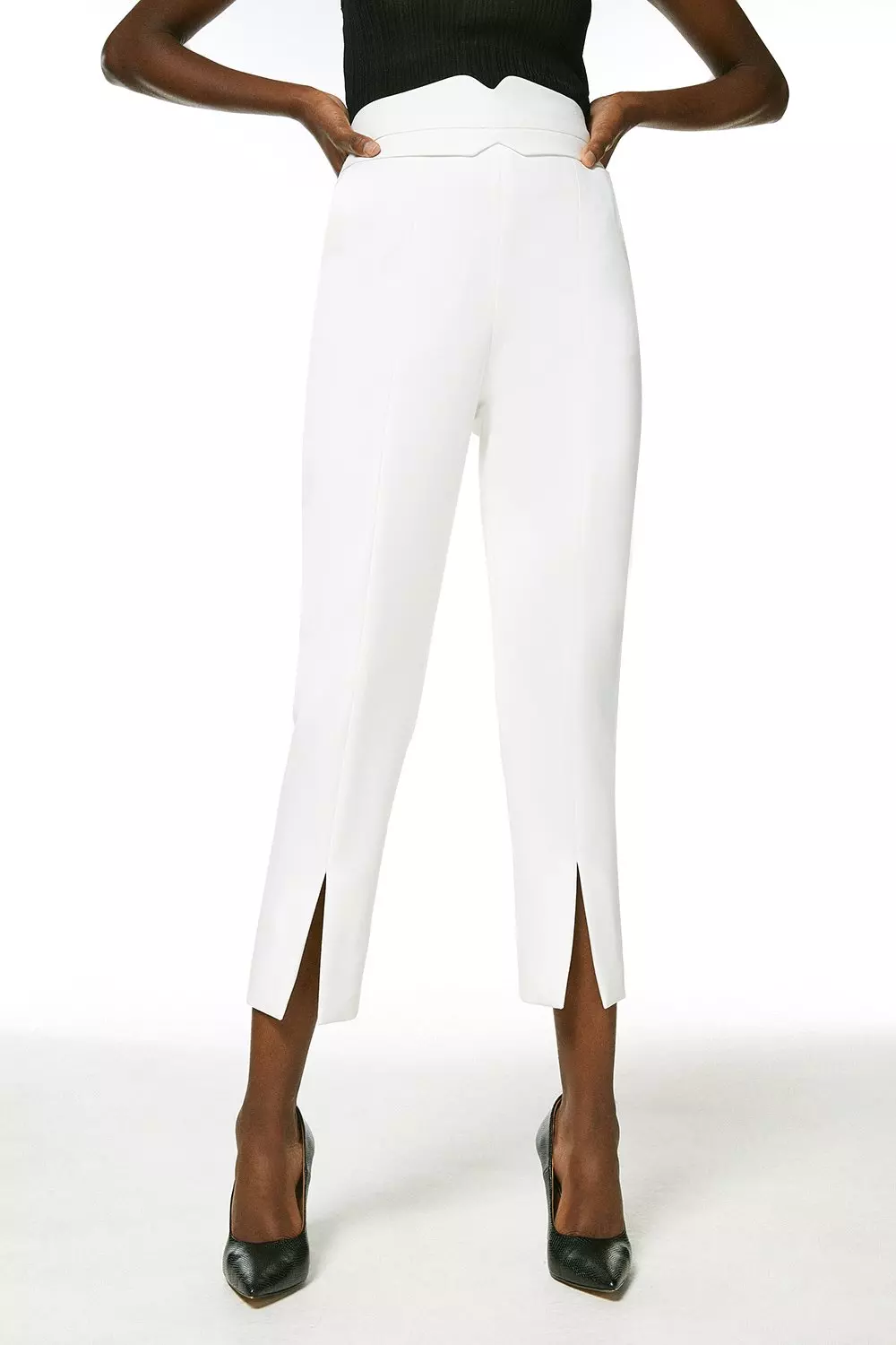 Ivory on sale cropped trousers