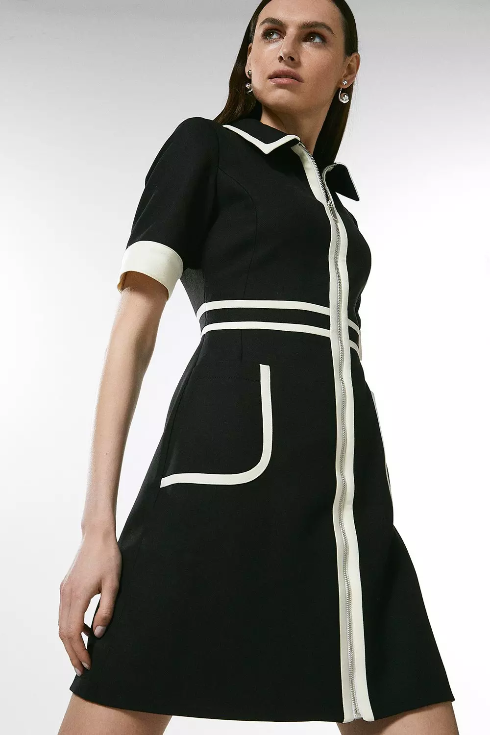 Karen millen 2024 monochrome dress