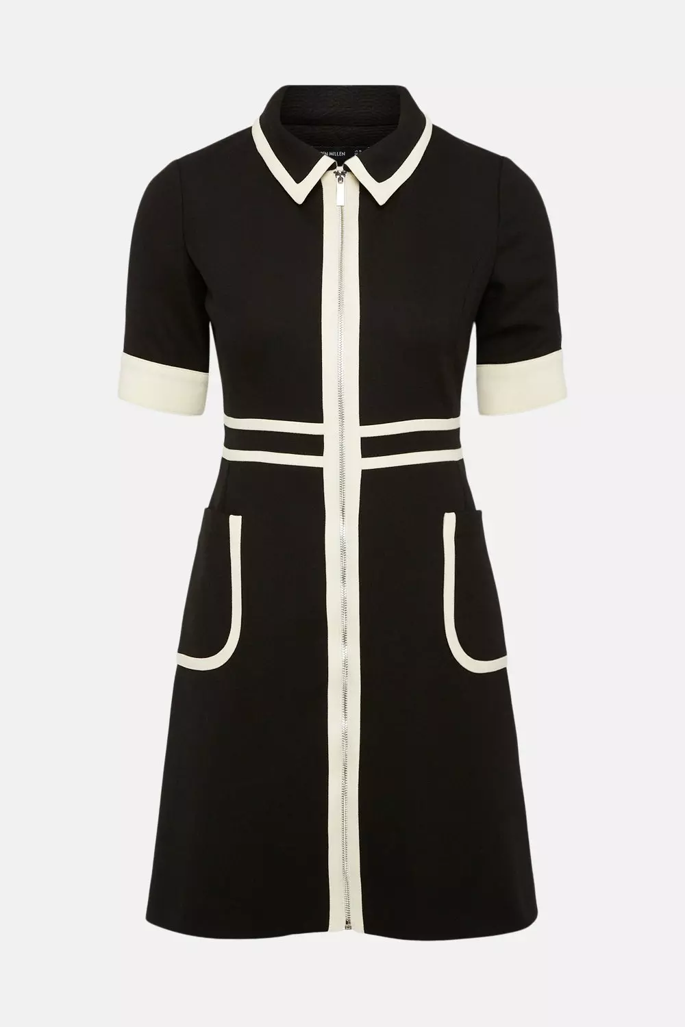 Karen millen black outlet and white dress