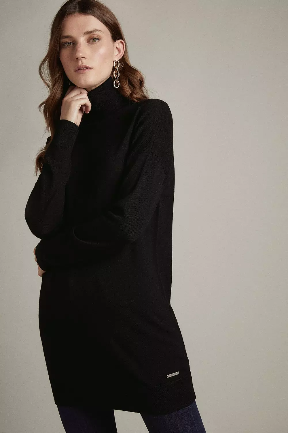 Roll neck hot sale tunic jumper