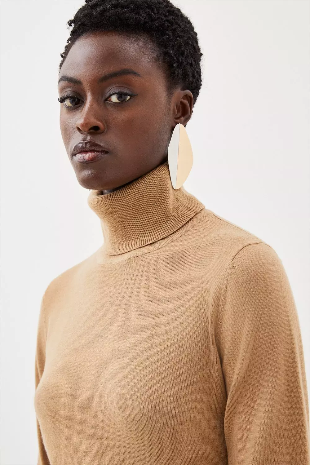 Merino roll shop neck sweater