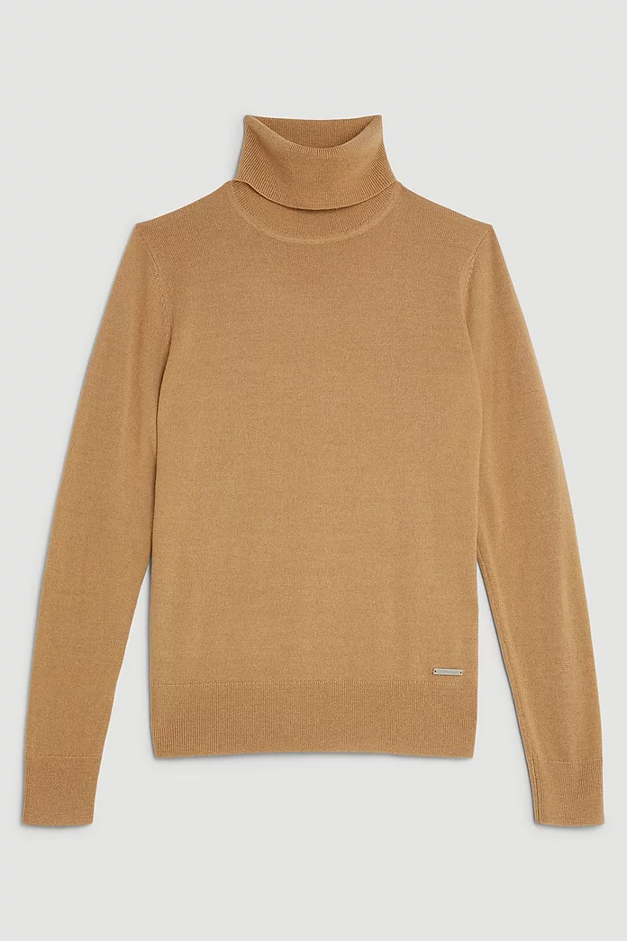 Merino Wool Turtleneck Sweater | Karen Millen