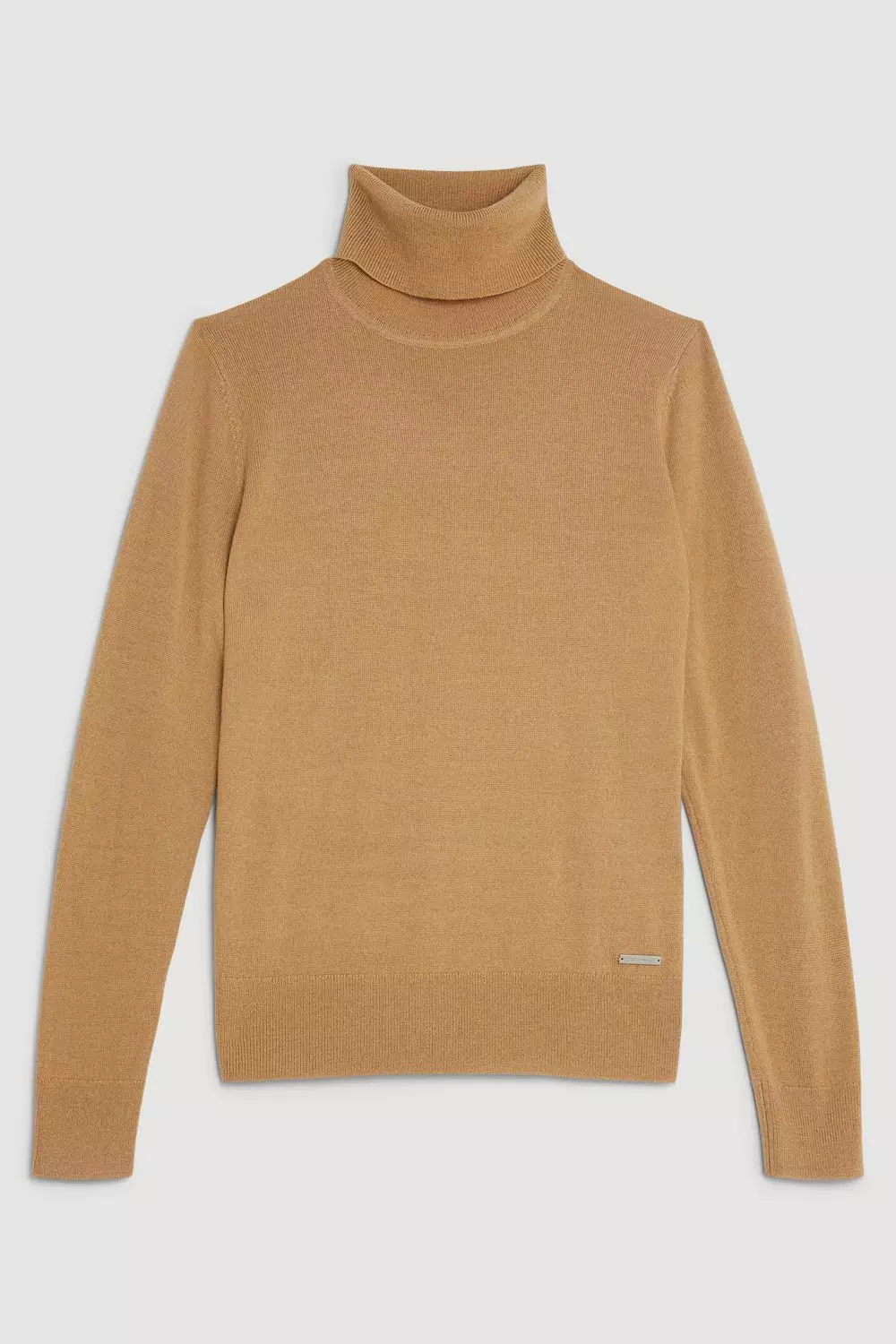 Wool Turtleneck Sweater - Camel