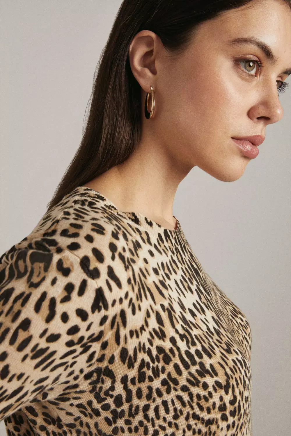 Animal print sale knitwear