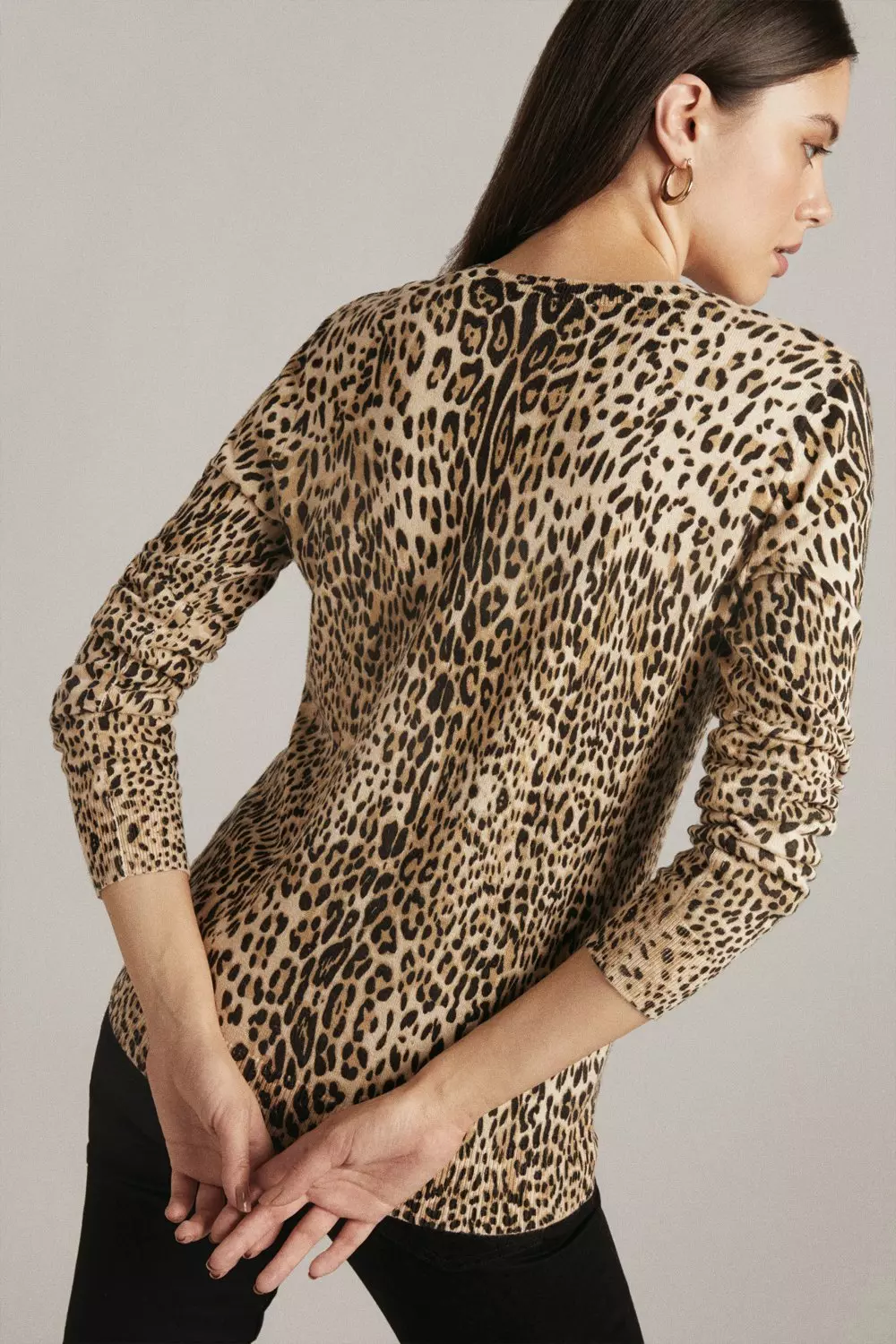 Karen millen leopard deals print jumper