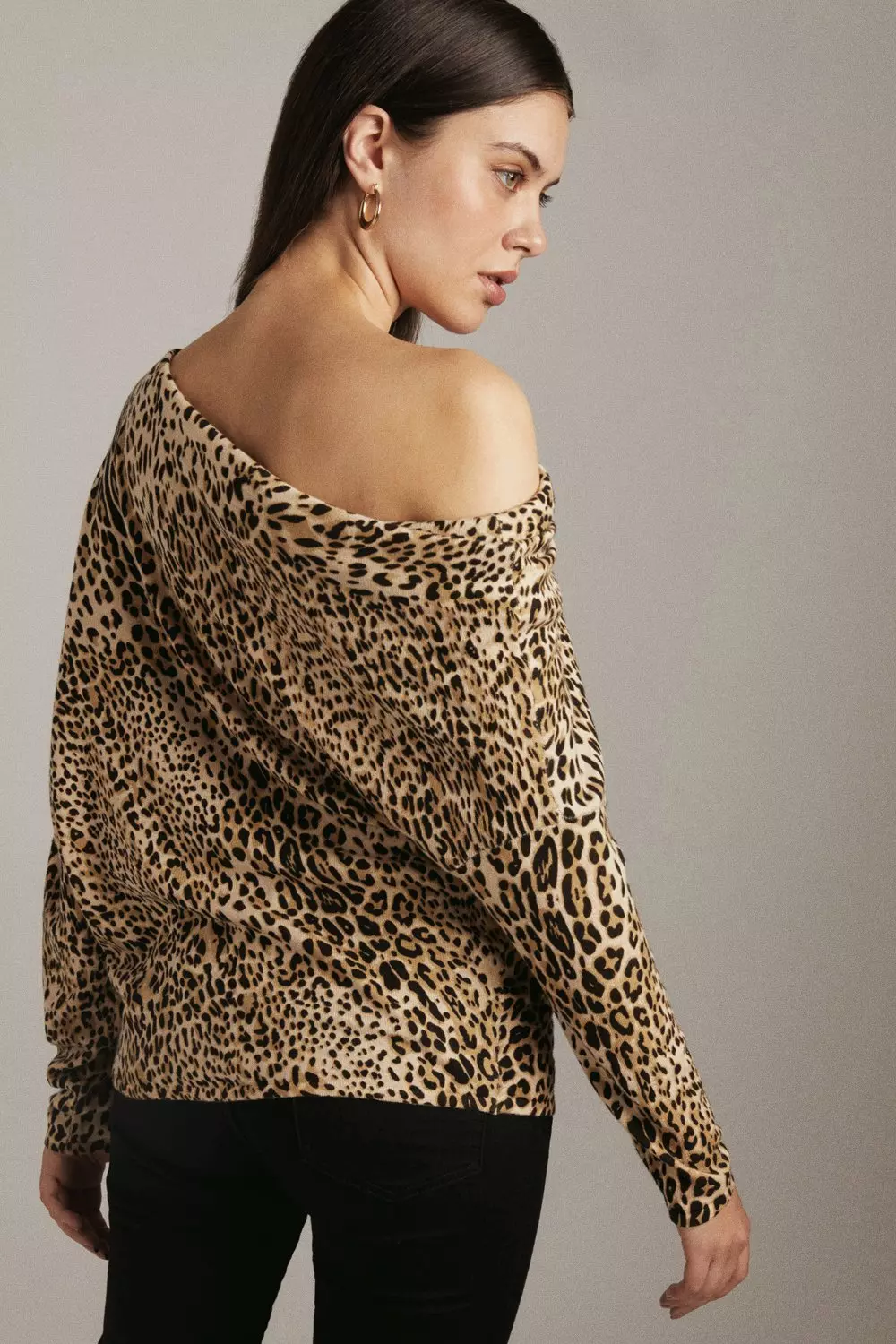 Karen millen clearance leopard print jumper