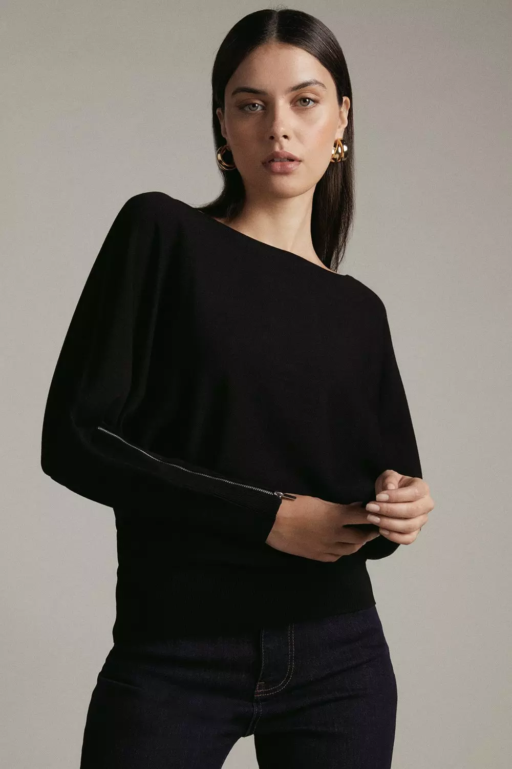 Eyelash Knit Drop Shoulder Sweater