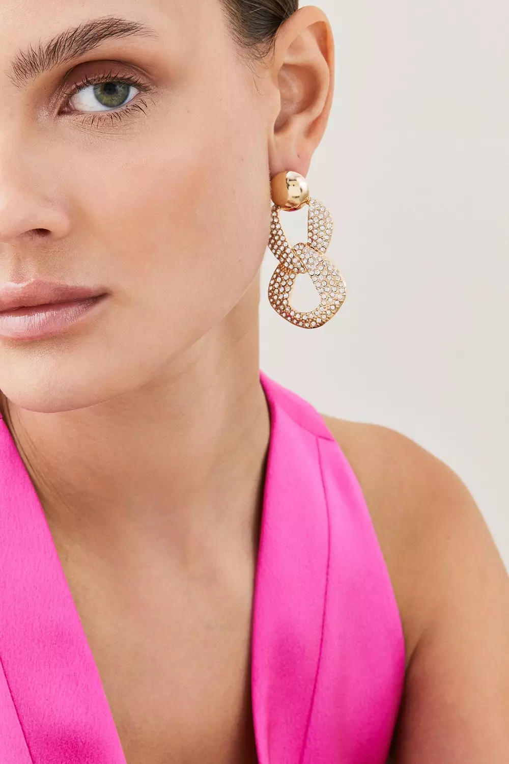 Gold Drop Ear Cuff Earrings | Karen Millen