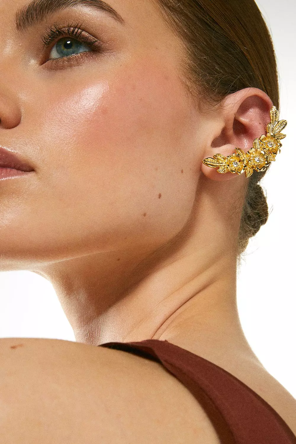 Gold Drop Ear Cuff Earrings | Karen Millen