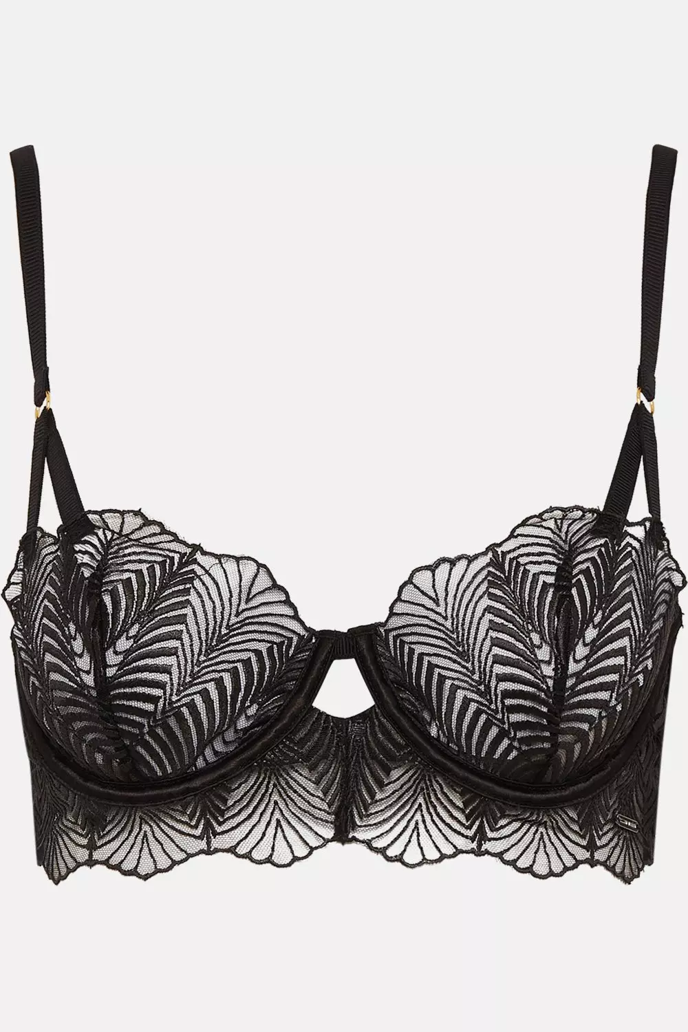 Scallop Embroidery Detailed Non Padded Bra