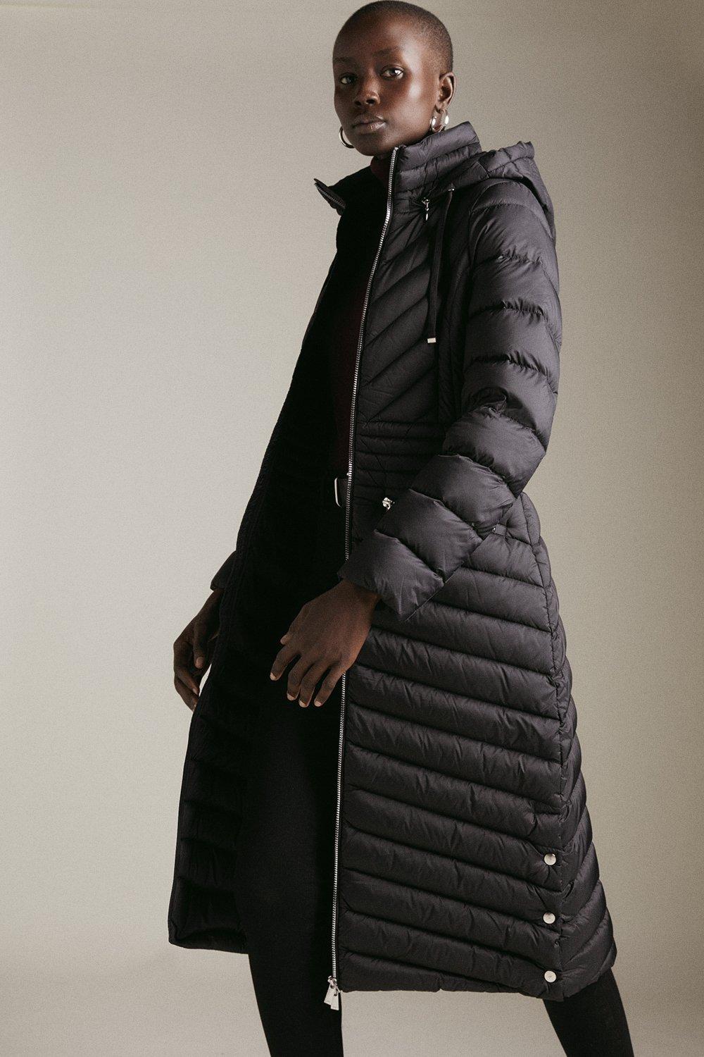 Maxi packable down store coat