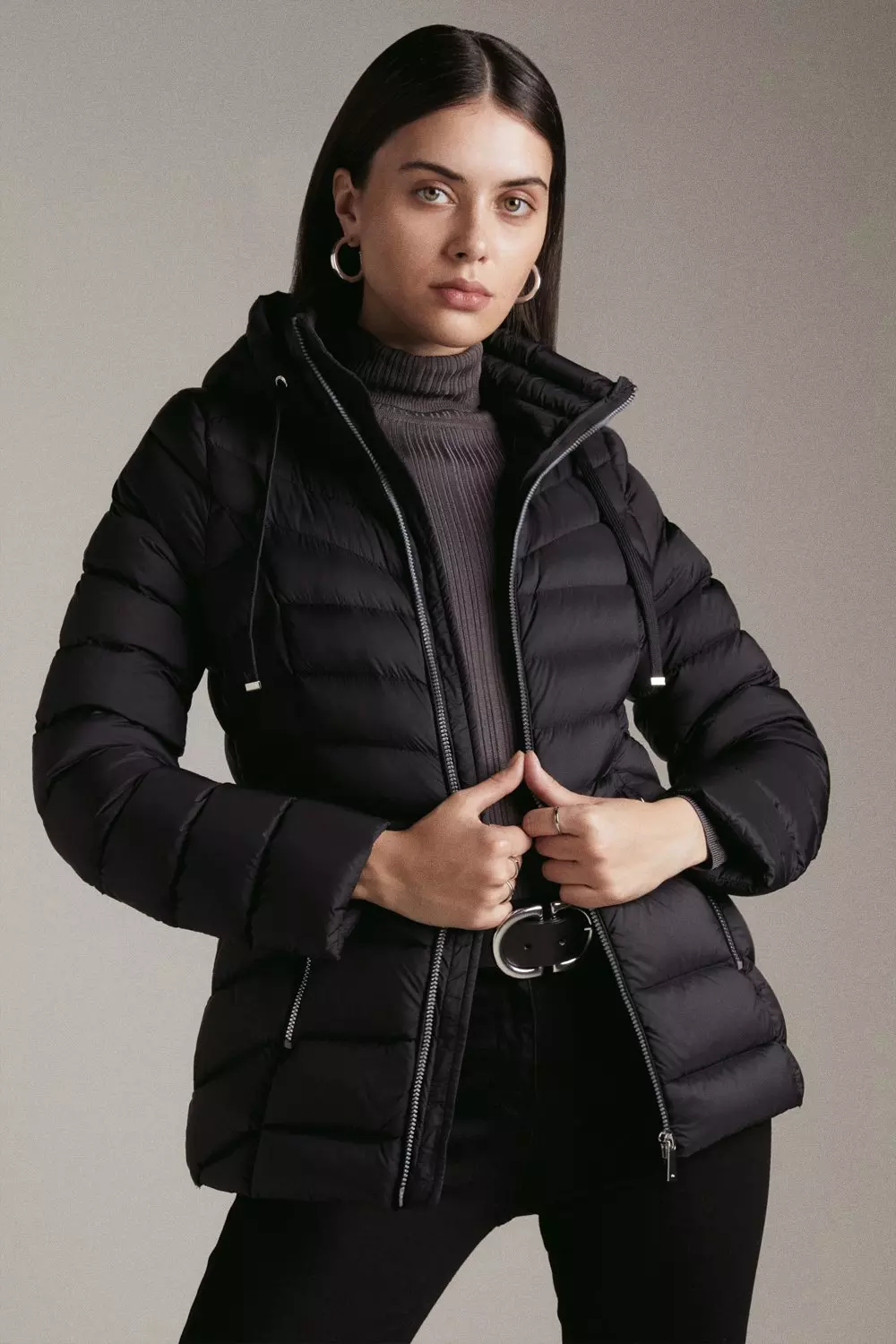 Short hooded sale coat