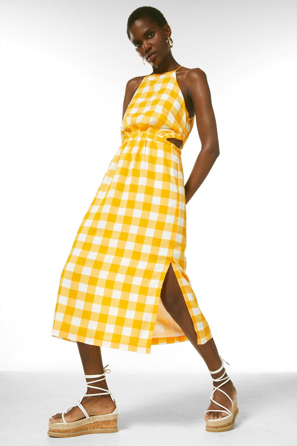 karen millen checked skirt dress
