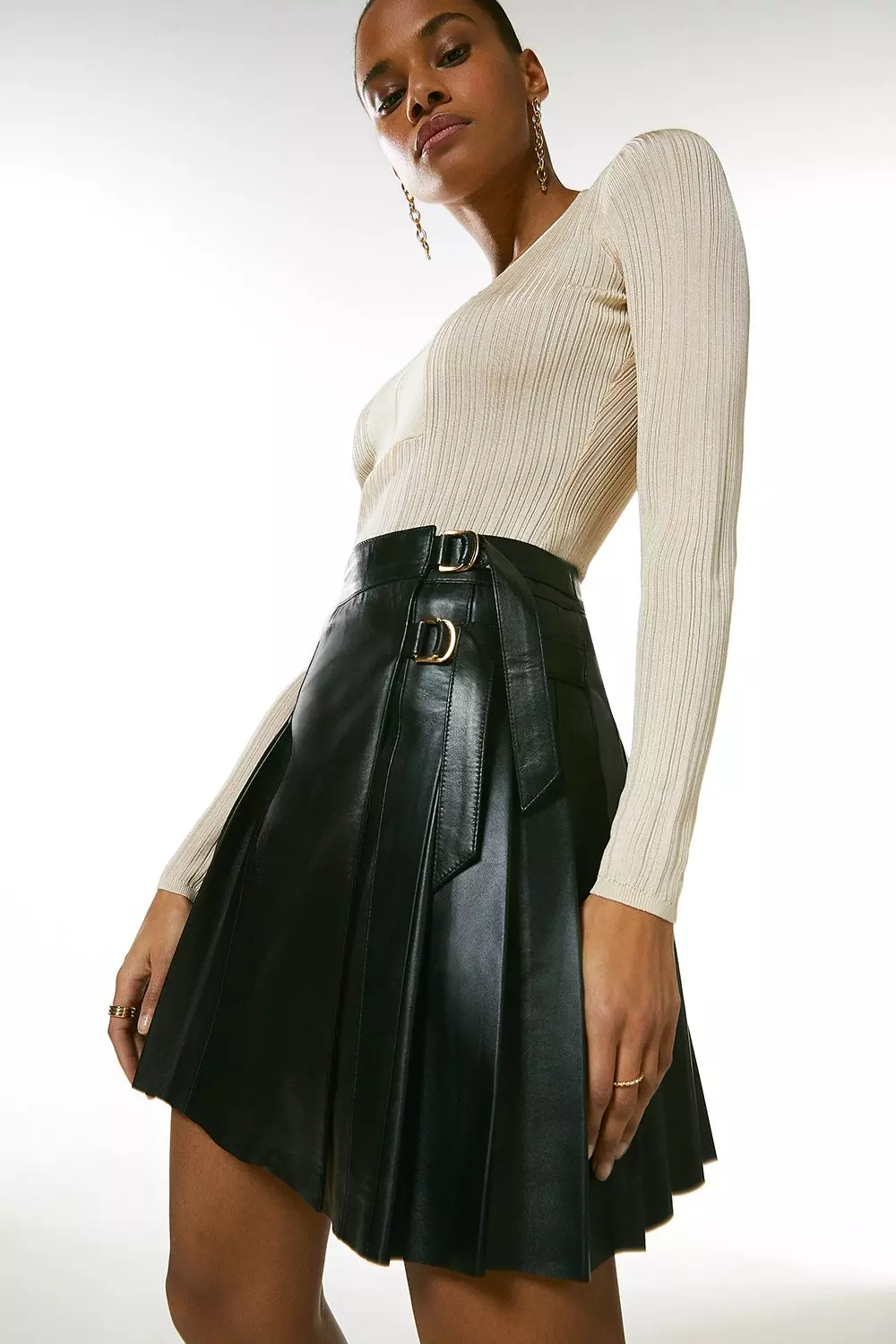 Leather Chunky Stretch Waist Belt