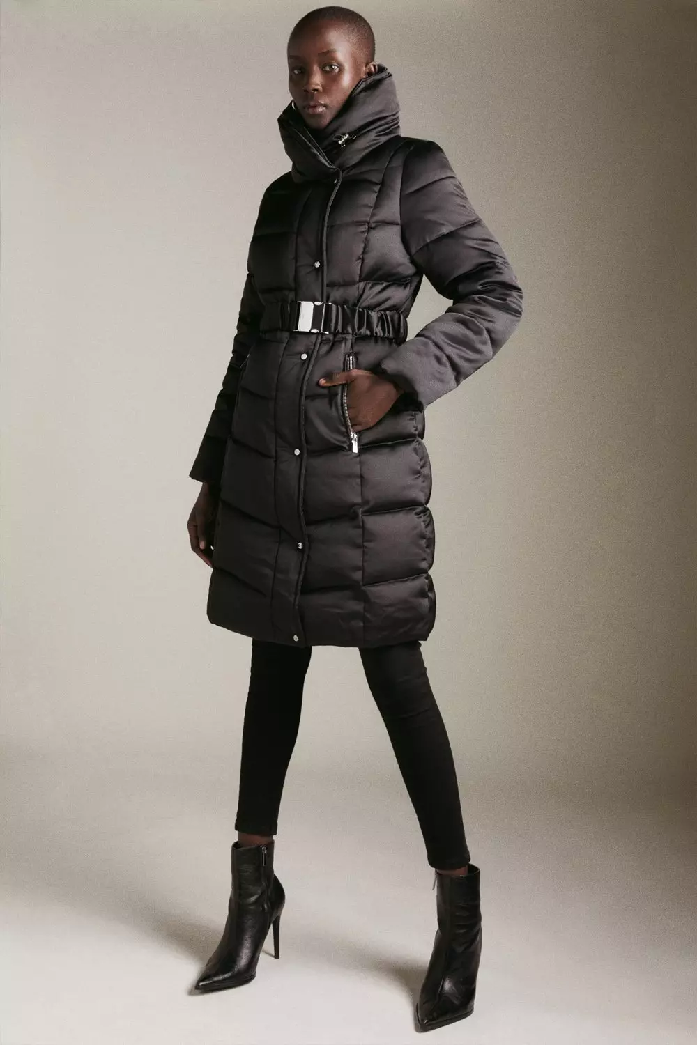 Belted down 2025 puffer coat