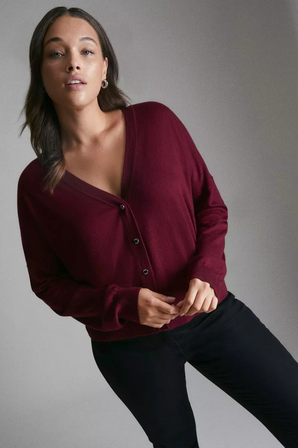 Plus size 2025 v neck cardigan