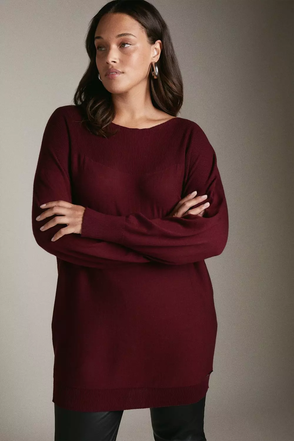 Plus size Cashmere Blend Tunic Karen Millen