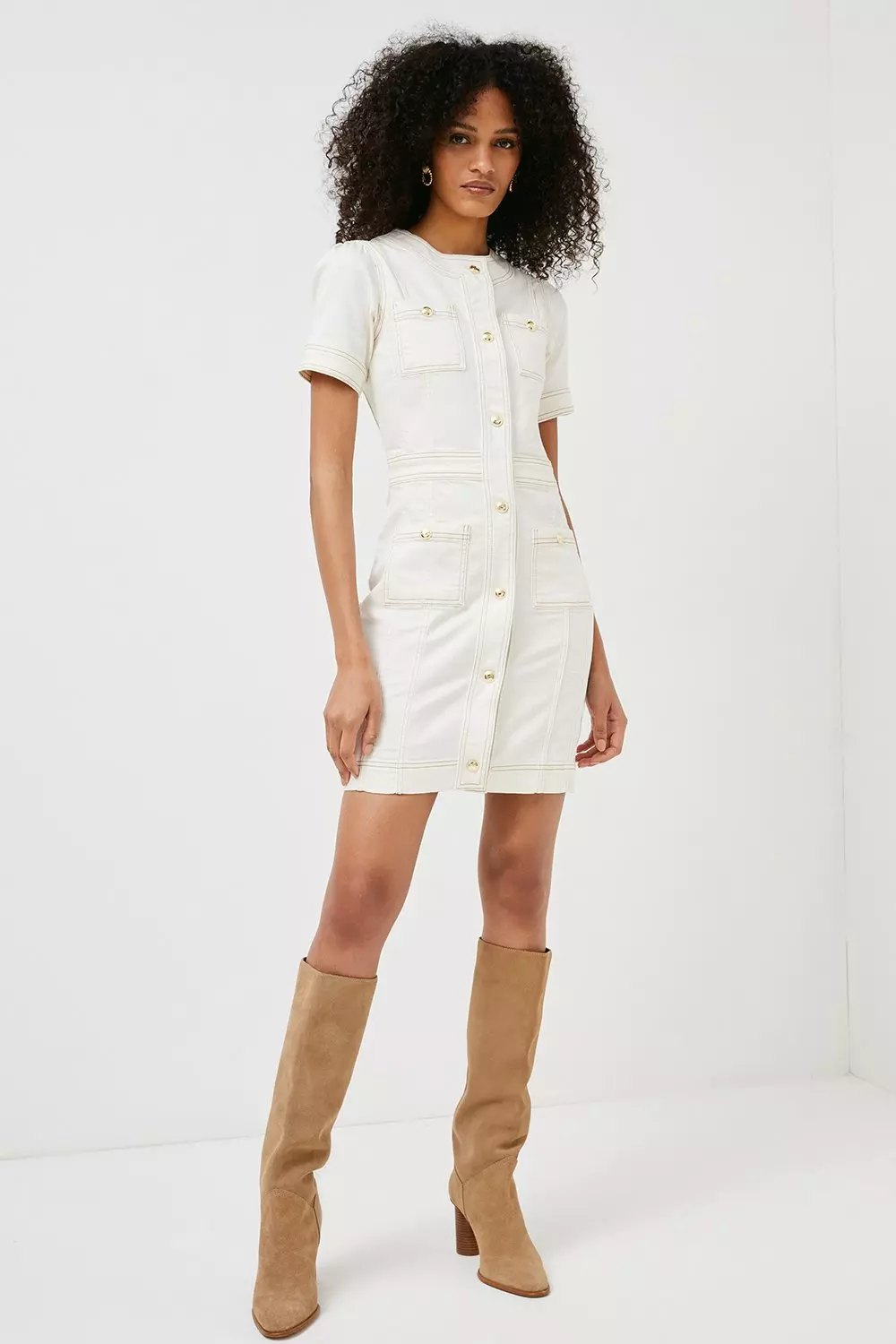 Karen millen belted denim dress sale