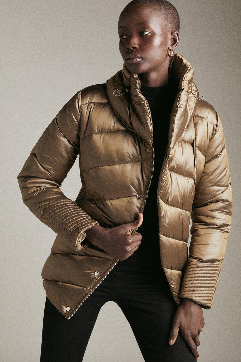 gold down coat