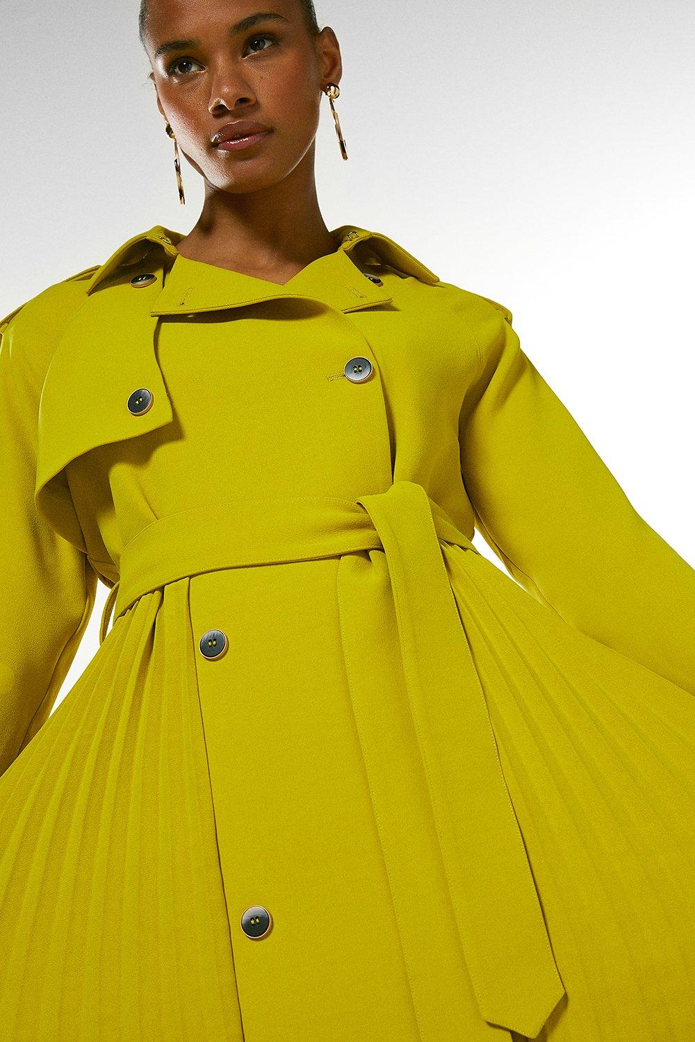 karen millen yellow coat