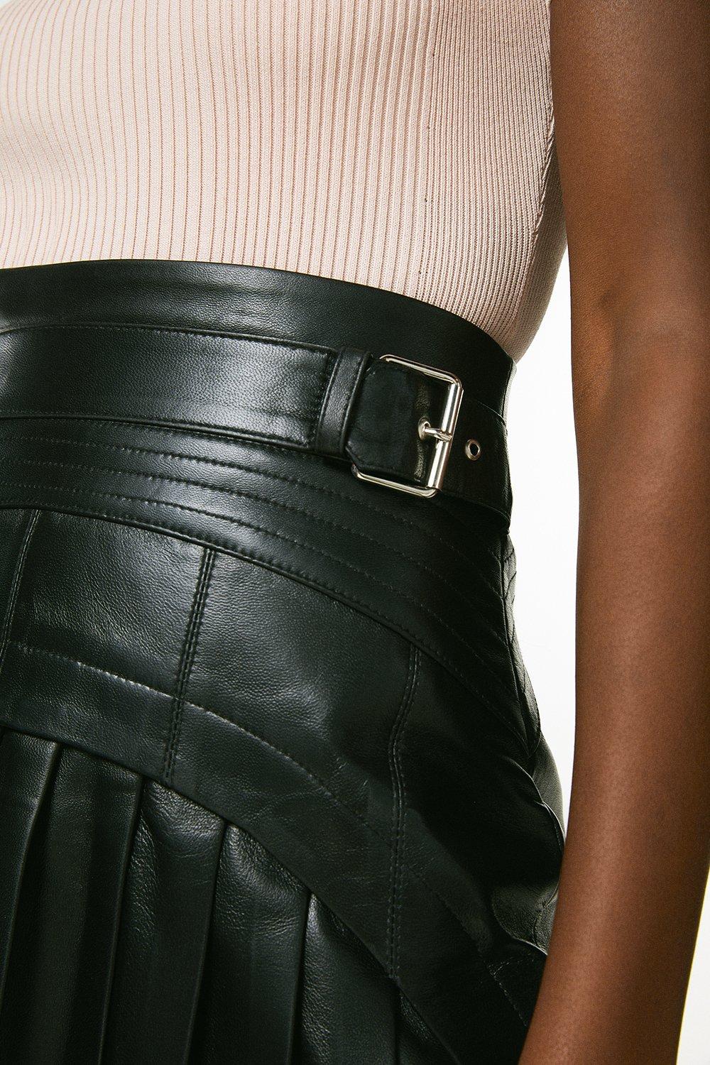 skirt with belt buckles