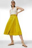 Chartreuse Cotton Utility Skirt