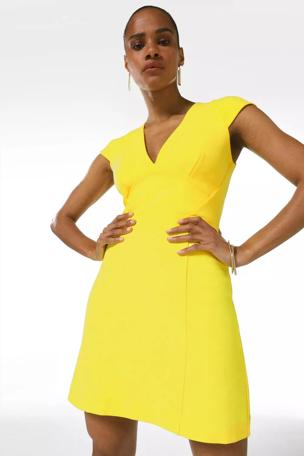 Karen millen hot sale mustard dress