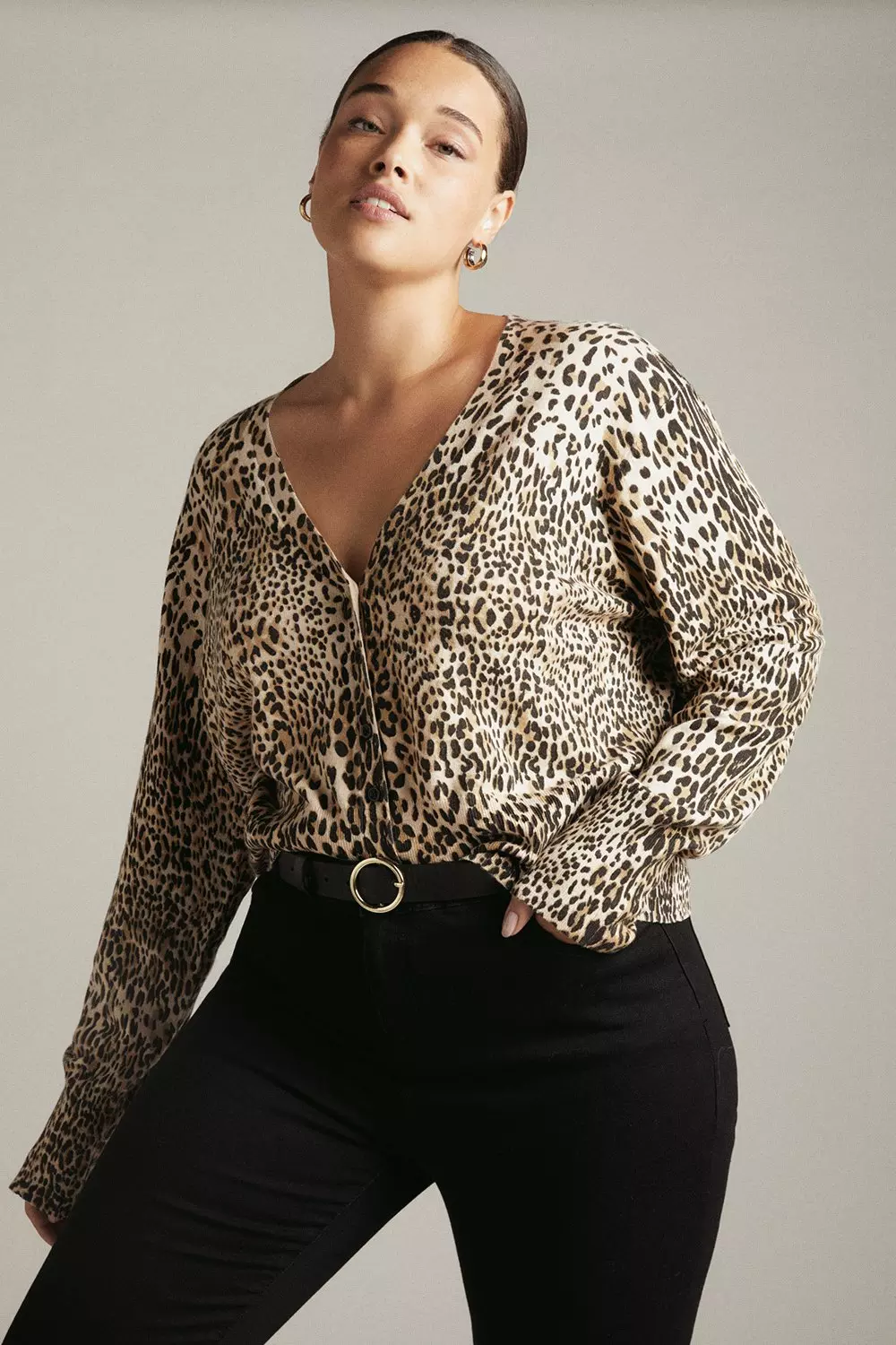 Karen millen clearance leopard print jumper