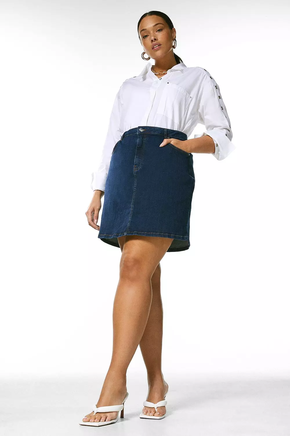 Plus size hotsell jean skirts 5t