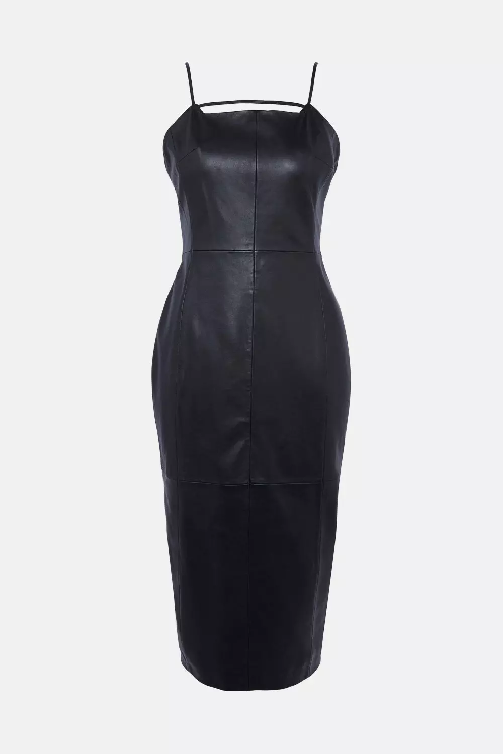 Leather deals strap dress