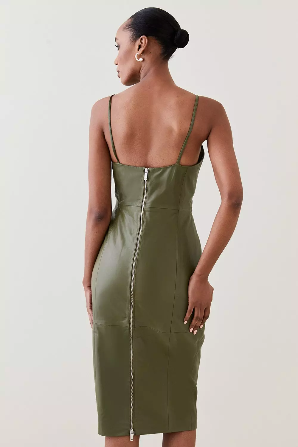 Leather strap dress new arrivals