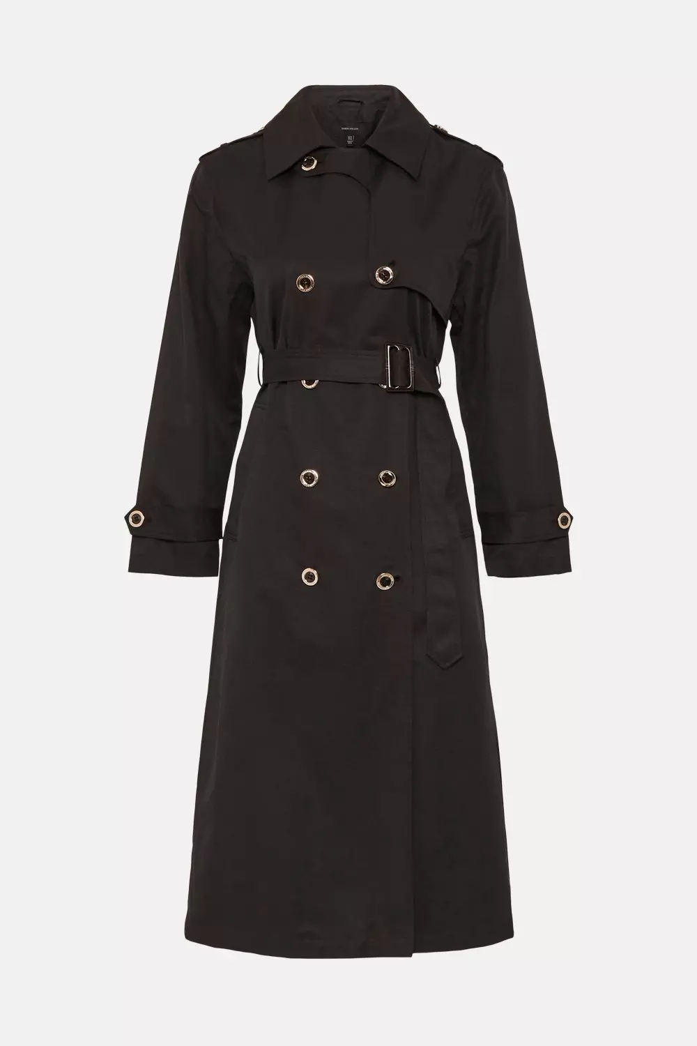 Karen millen black trench 2024 coat