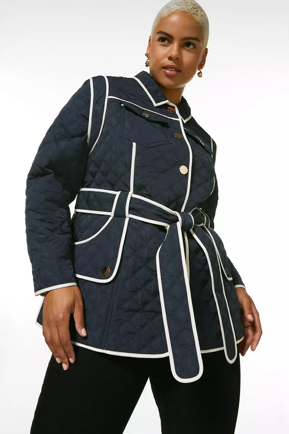 Karen millen quilted jacket sale