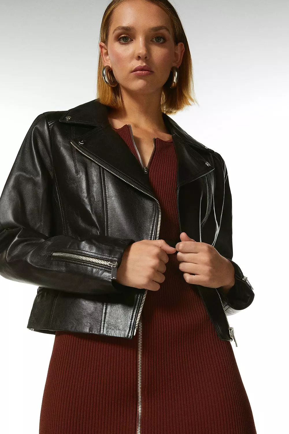 Petite 2025 leather coats