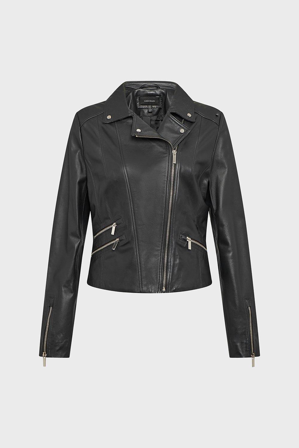 leather biker jacket petite