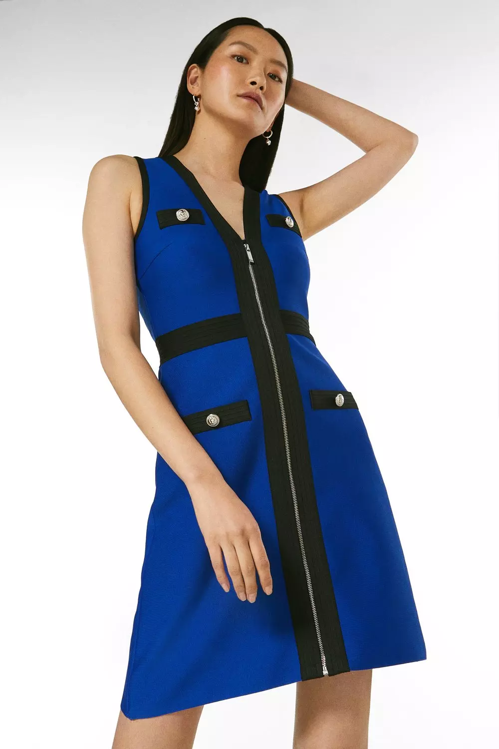 A line Military Bandage Knit Dress Karen Millen